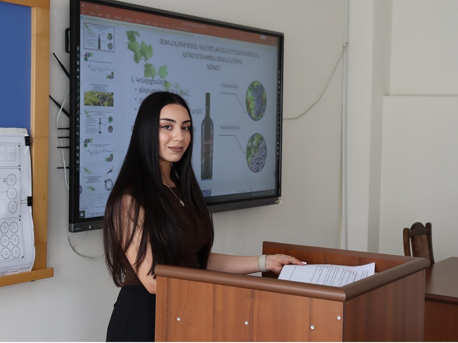 Ավարտականների պաշտպանություն․ Խմորման արտադրության տեխնոլոգիա եւ գինեգործություն, առկա համակարգ